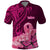 Custom Polynesia Breast Cancer Polo Shirt Butterfly and Flowers Ribbon Maori Tattoo Ethnic Pink Style LT03 Pink - Polynesian Pride