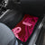 Polynesia Breast Cancer Car Mats Butterfly and Flowers Ribbon Maori Tattoo Ethnic Red Style LT03 - Polynesian Pride