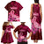 Polynesia Breast Cancer Family Matching Tank Maxi Dress and Hawaiian Shirt Butterfly and Flowers Ribbon Maori Tattoo Ethnic Red Style LT03 - Polynesian Pride