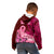 Polynesia Breast Cancer Kid Hoodie Butterfly and Flowers Ribbon Maori Tattoo Ethnic Red Style LT03 - Polynesian Pride