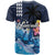 Hawaiian Honu Honi Ihu T Shirt With Plumeria and Kakau Art Pattern