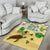 Aloha Turtle Family on The Beach Area Rug with Hawaiian Colorful Plumeria