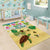 Aloha Turtle Family on The Beach Area Rug with Hawaiian Colorful Plumeria