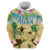 Aloha Turtle Family on The Beach Hoodie with Hawaiian Colorful Plumeria