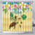 Aloha Turtle Family on The Beach Shower Curtain with Hawaiian Colorful Plumeria