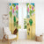 Aloha Turtle Family on The Beach Window Curtain with Hawaiian Colorful Plumeria