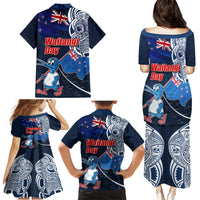 New Zealand Waitangi Family Matching Puletasi and Hawaiian Shirt Te Ra O Waitangi Maori Kiwis Bird LT03 - Polynesian Pride