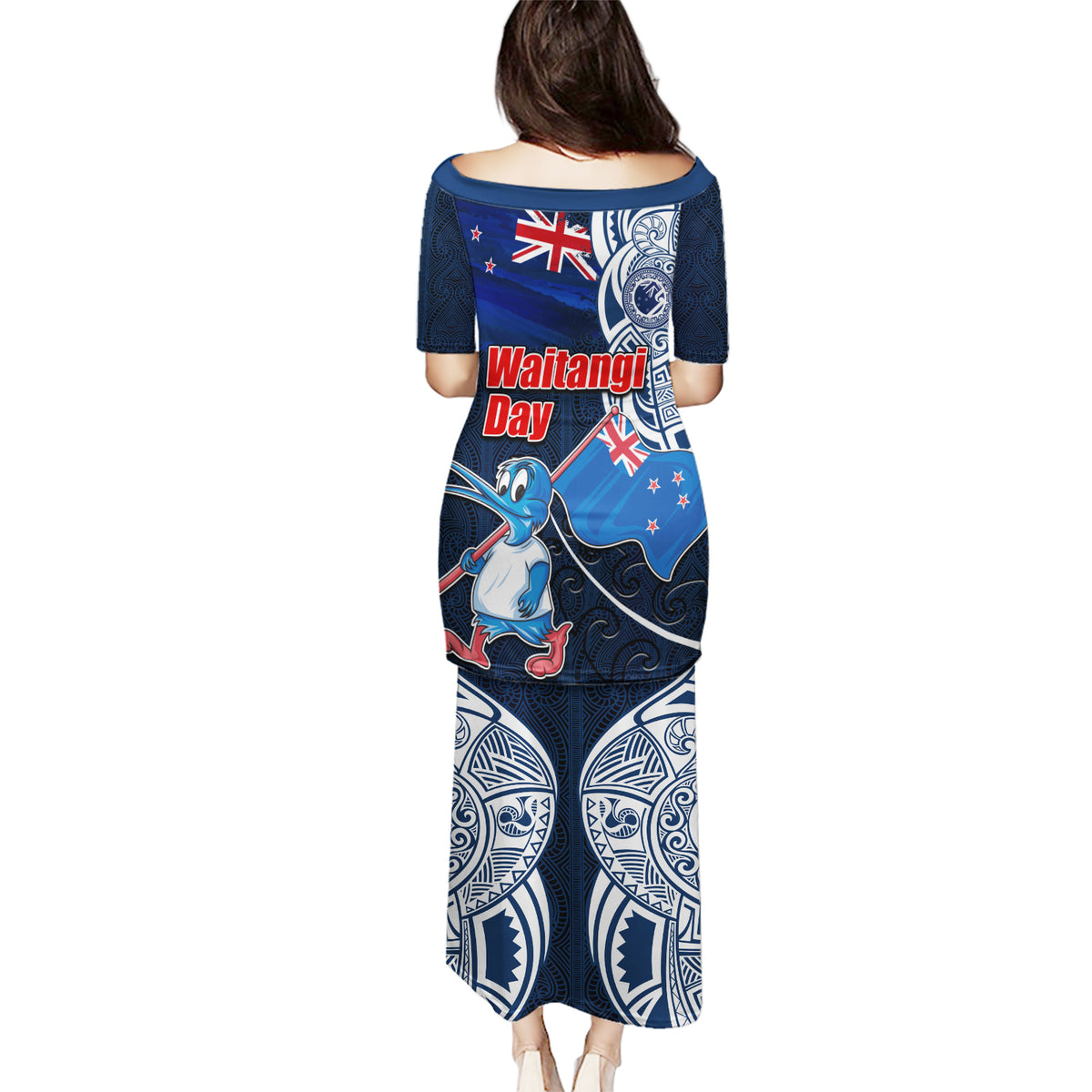 New Zealand Waitangi Puletasi Te Ra O Waitangi Maori Kiwis Bird LT03 - Polynesian Pride