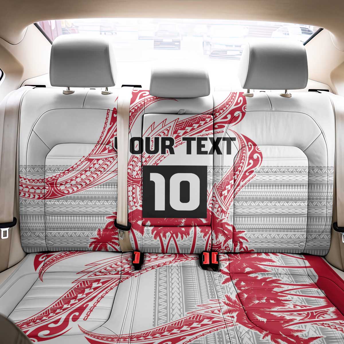 Cook Islands Marathon 2025-Pursuit in Paradise Back Car Seat Cover Red Color