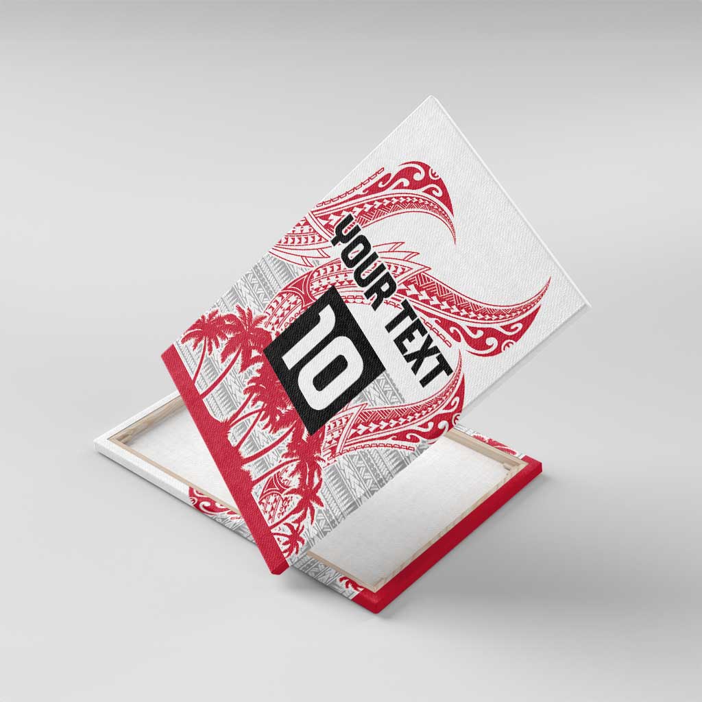 Cook Islands Marathon 2025-Pursuit in Paradise Canvas Wall Art Red Color