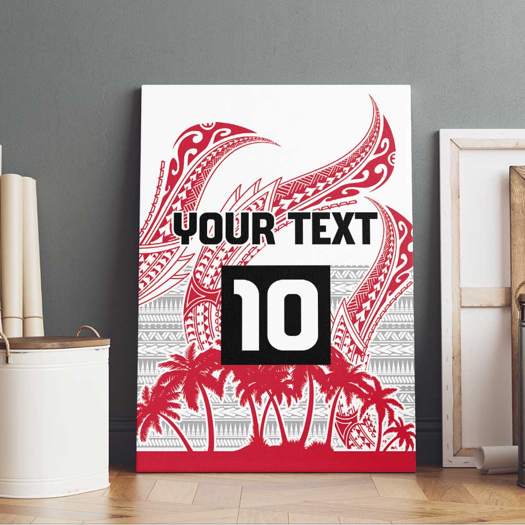 Cook Islands Marathon 2025-Pursuit in Paradise Canvas Wall Art Red Color