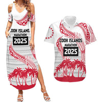 Cook Islands Marathon 2025-Pursuit in Paradise Couples Matching Summer Maxi Dress and Hawaiian Shirt Red Color LT03 Red - Polynesian Pride