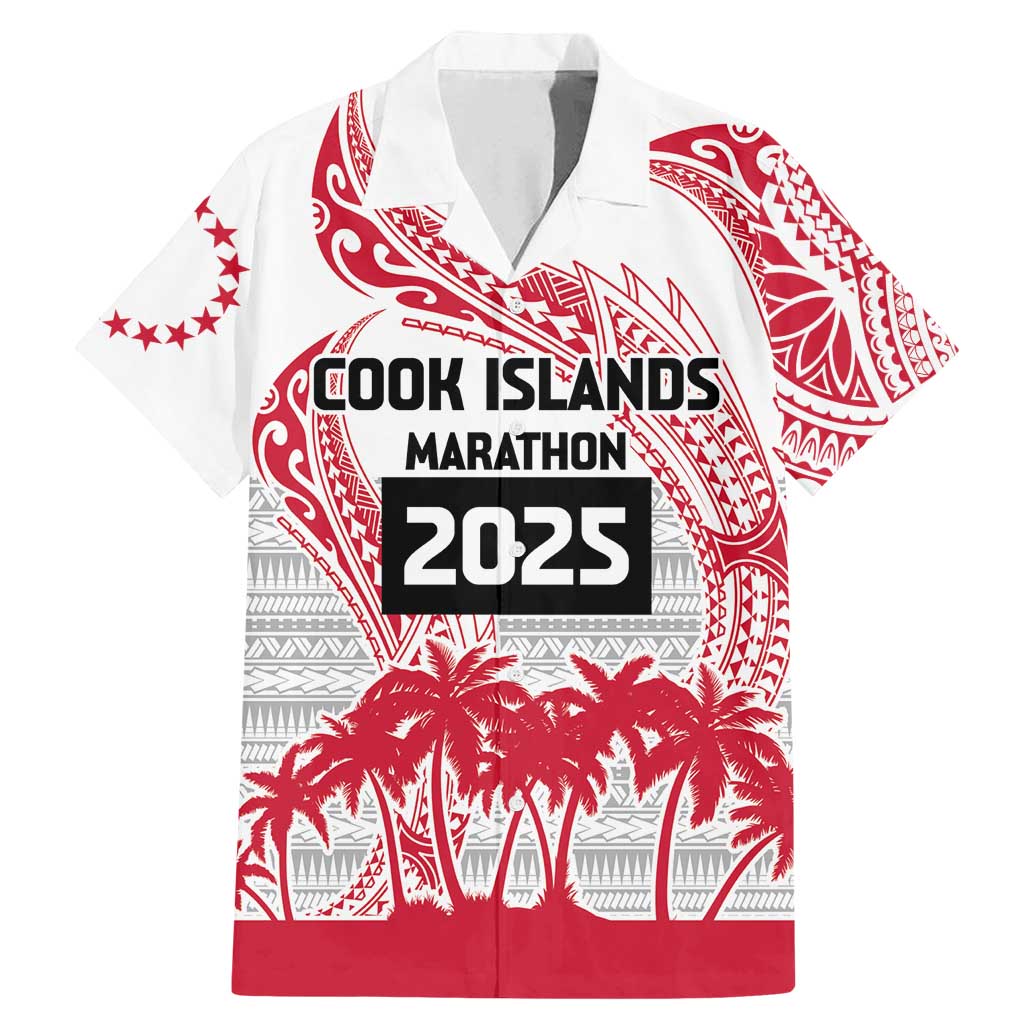 Cook Islands Marathon 2025-Pursuit in Paradise Family Matching Mermaid Dress and Hawaiian Shirt Red Color LT03 Dad's Shirt - Short Sleeve Red - Polynesian Pride
