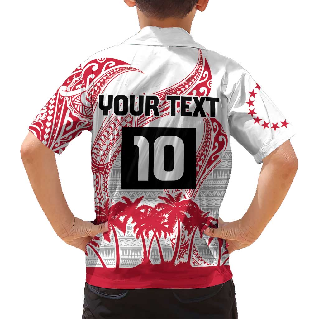 Cook Islands Marathon 2025-Pursuit in Paradise Family Matching Short Sleeve Bodycon Dress and Hawaiian Shirt Red Color LT03 - Polynesian Pride