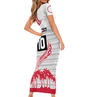 Cook Islands Marathon 2025-Pursuit in Paradise Family Matching Short Sleeve Bodycon Dress and Hawaiian Shirt Red Color LT03 - Polynesian Pride