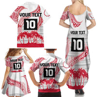 Cook Islands Marathon 2025-Pursuit in Paradise Family Matching Summer Maxi Dress and Hawaiian Shirt Red Color LT03 - Polynesian Pride
