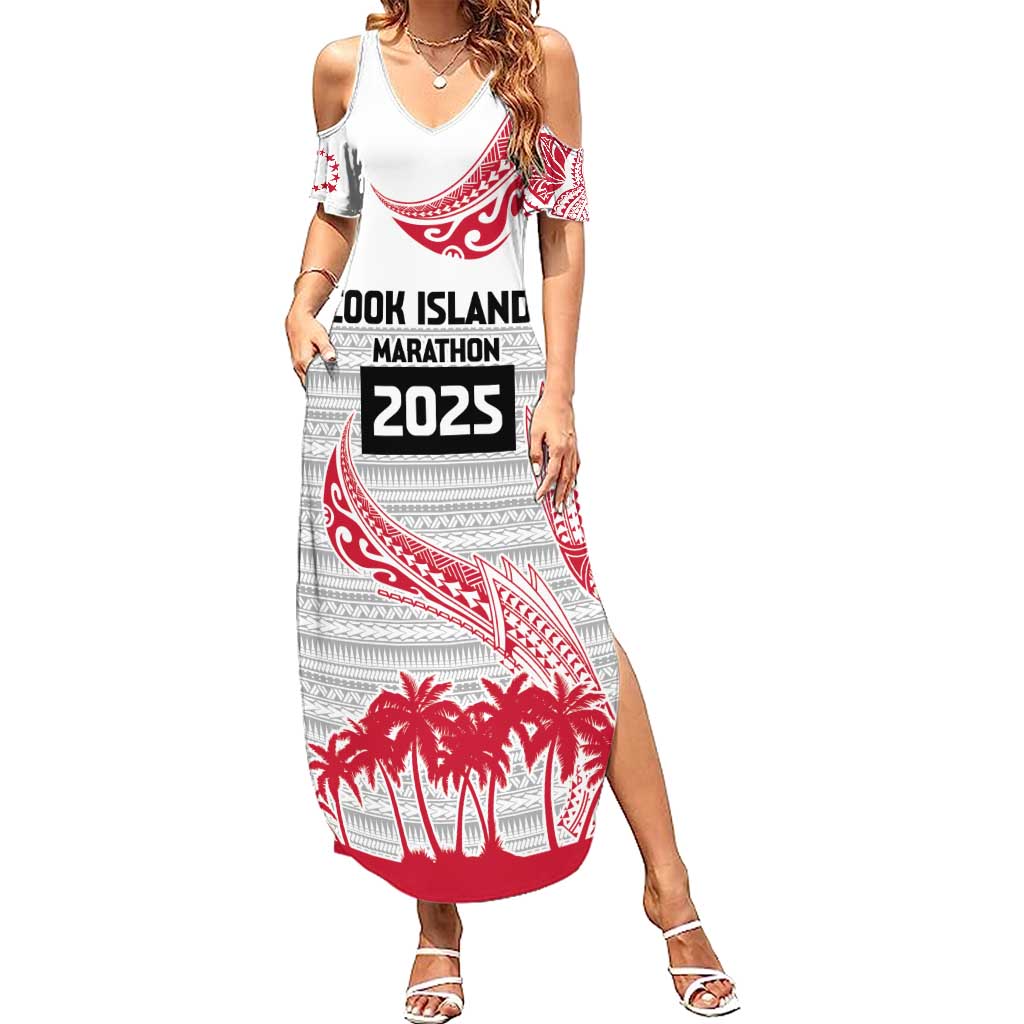 Cook Islands Marathon 2025-Pursuit in Paradise Family Matching Summer Maxi Dress and Hawaiian Shirt Red Color LT03 Mom's Dress Red - Polynesian Pride