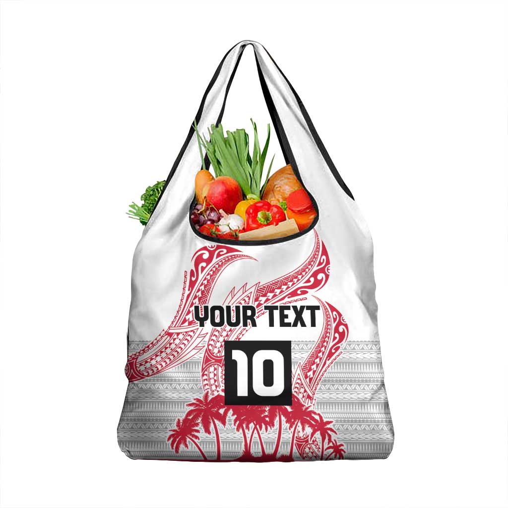 Cook Islands Marathon 2025-Pursuit in Paradise Grocery Bag Red Color