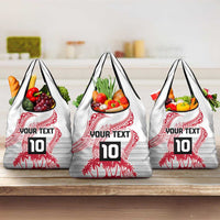Cook Islands Marathon 2025-Pursuit in Paradise Grocery Bag Red Color