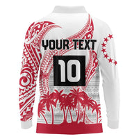 Cook Islands Marathon 2025-Pursuit in Paradise Long Sleeve Polo Shirt Red Color LT03 - Polynesian Pride