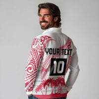 Cook Islands Marathon 2025-Pursuit in Paradise Long Sleeve Polo Shirt Red Color LT03 - Polynesian Pride