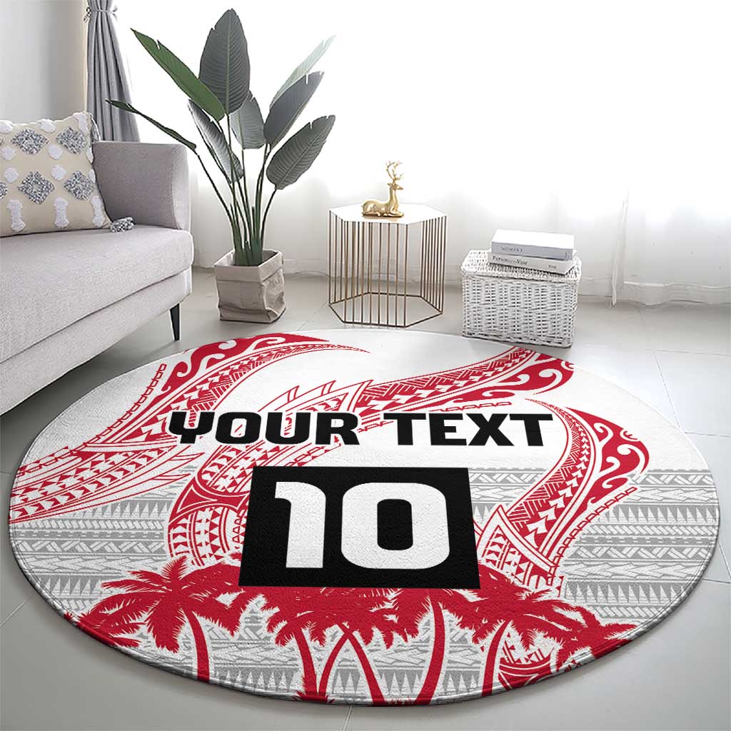 Cook Islands Marathon 2025-Pursuit in Paradise Round Carpet Red Color