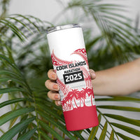 Cook Islands Marathon 2025-Pursuit in Paradise Skinny Tumbler Red Color LT03 - Polynesian Pride