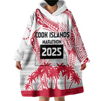 Cook Islands Marathon 2025-Pursuit in Paradise Wearable Blanket Hoodie Red Color LT03 - Polynesian Pride