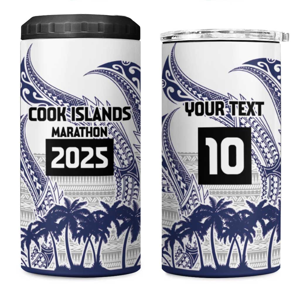 Cook Islands Marathon 2025-Pursuit in Paradise 4 in 1 Can Cooler Tumbler Blue Color LT03 One Size: 16 oz Blue - Polynesian Pride
