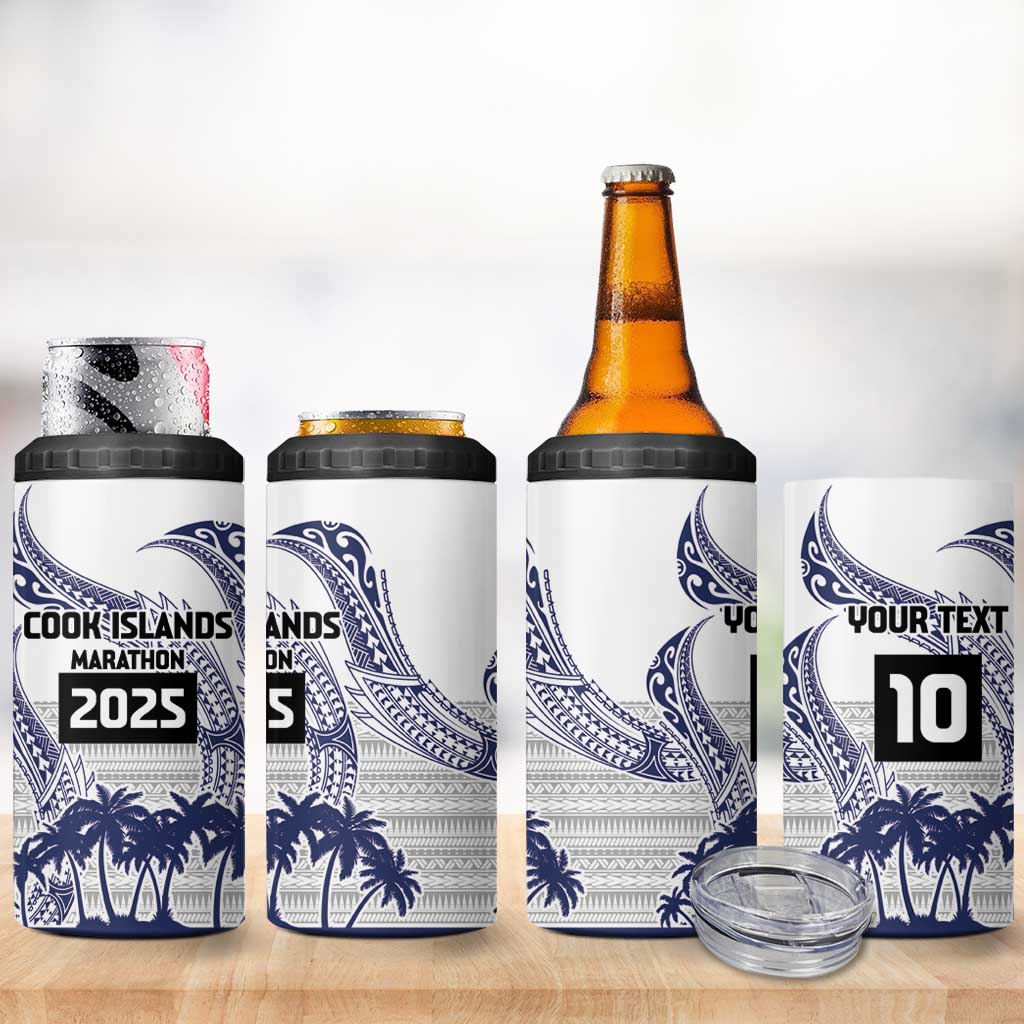 Cook Islands Marathon 2025-Pursuit in Paradise 4 in 1 Can Cooler Tumbler Blue Color LT03 - Polynesian Pride