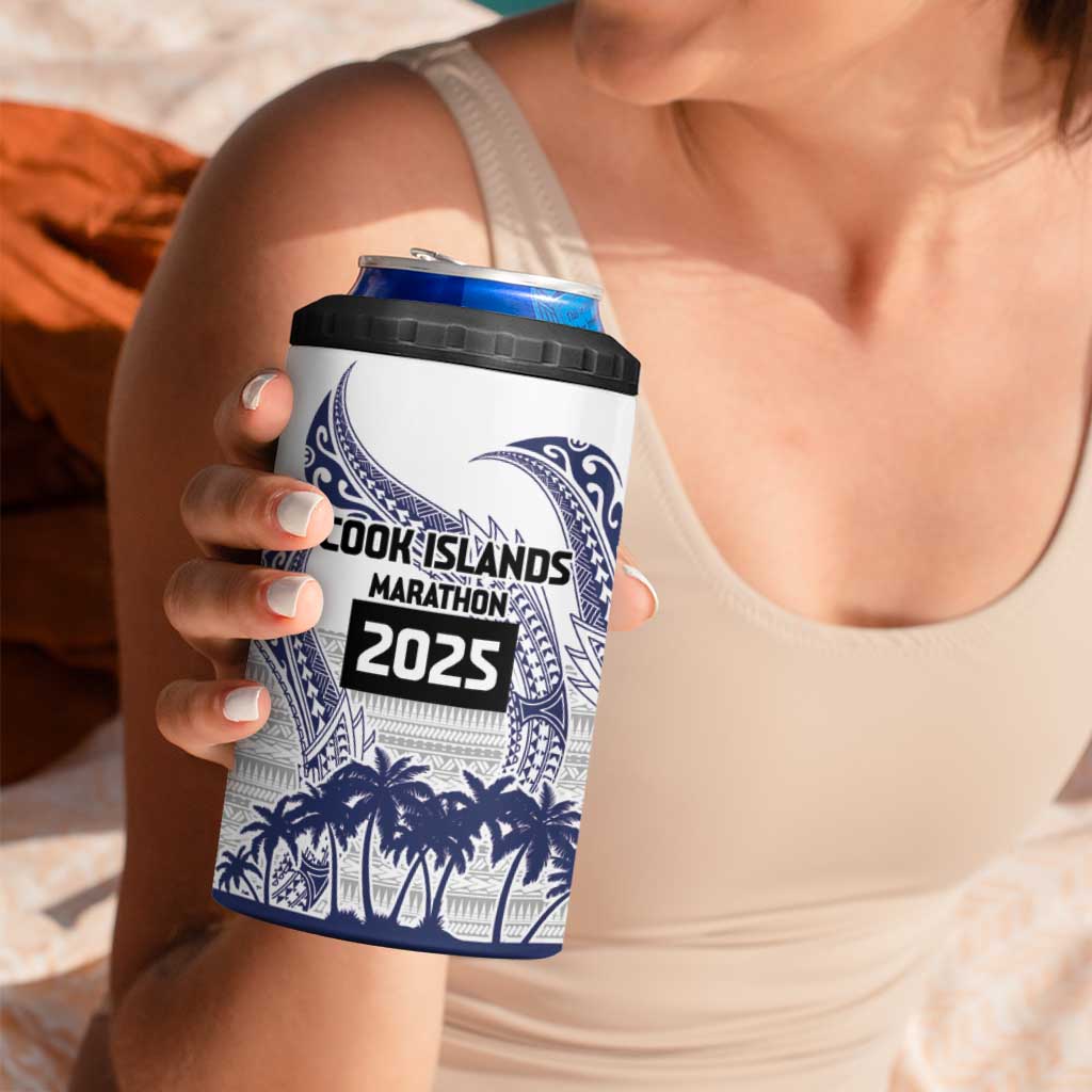 Cook Islands Marathon 2025-Pursuit in Paradise 4 in 1 Can Cooler Tumbler Blue Color LT03 - Polynesian Pride