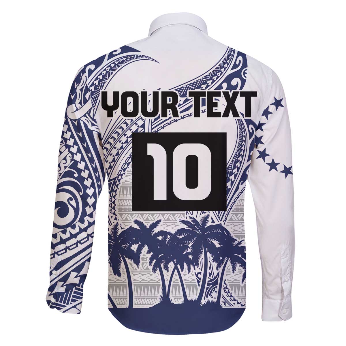 Cook Islands Marathon 2025-Pursuit in Paradise Family Matching Off The Shoulder Long Sleeve Dress and Hawaiian Shirt Blue Color