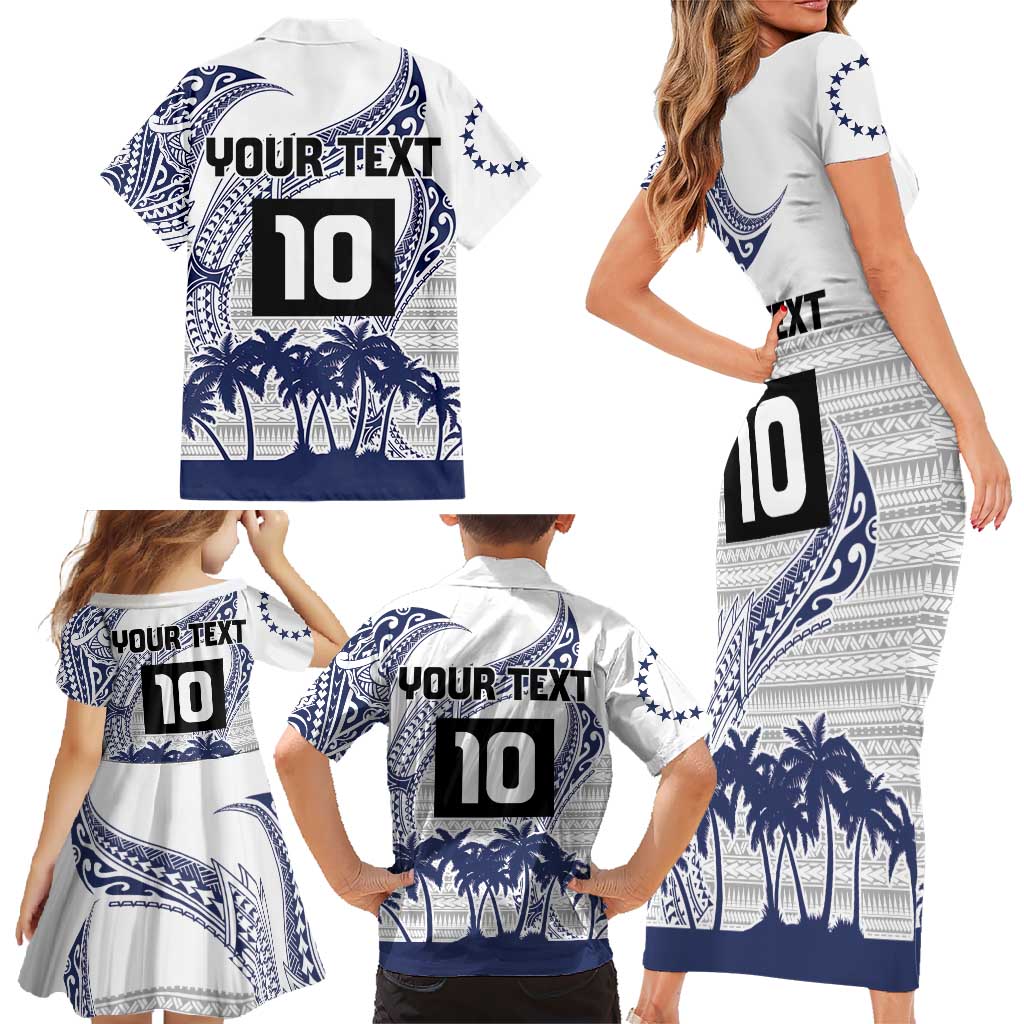 Cook Islands Marathon 2025-Pursuit in Paradise Family Matching Short Sleeve Bodycon Dress and Hawaiian Shirt Blue Color LT03 - Polynesian Pride