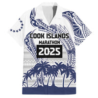 Cook Islands Marathon 2025-Pursuit in Paradise Family Matching Tank Maxi Dress and Hawaiian Shirt Blue Color LT03 Dad's Shirt - Short Sleeve Blue - Polynesian Pride