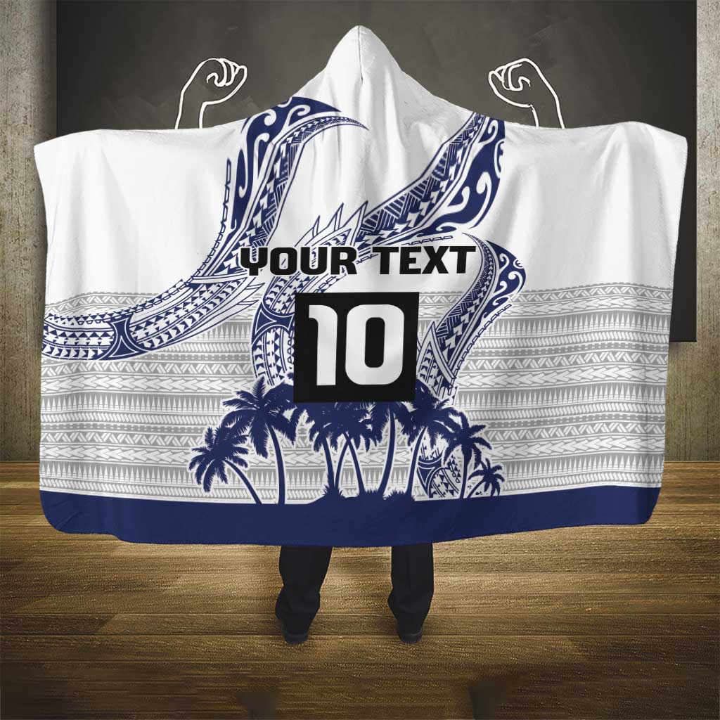 Cook Islands Marathon 2025-Pursuit in Paradise Hooded Blanket Blue Color