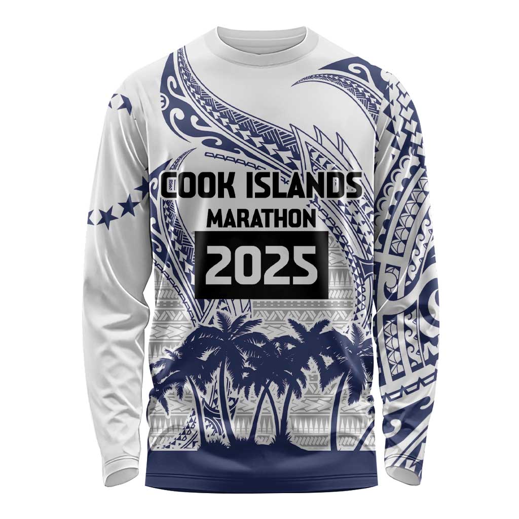 Cook Islands Marathon 2025-Pursuit in Paradise Long Sleeve Shirt Blue Color LT03 Unisex Blue - Polynesian Pride