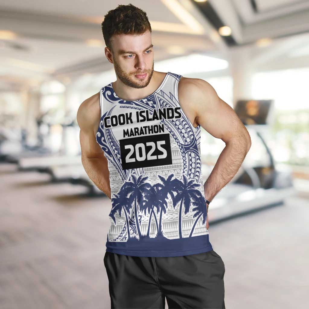 Cook Islands Marathon 2025-Pursuit in Paradise Men Tank Top Blue Color