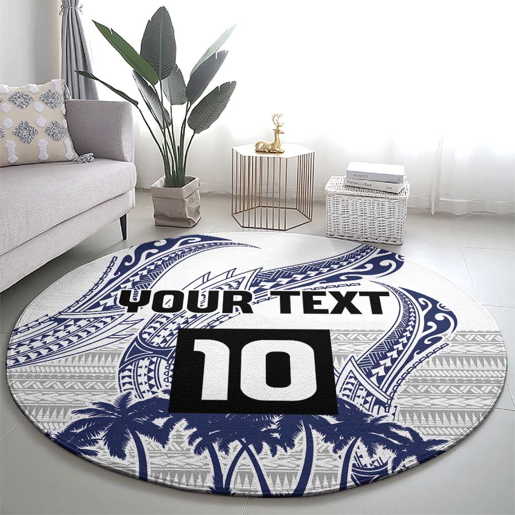 Cook Islands Marathon 2025-Pursuit in Paradise Round Carpet Blue Color