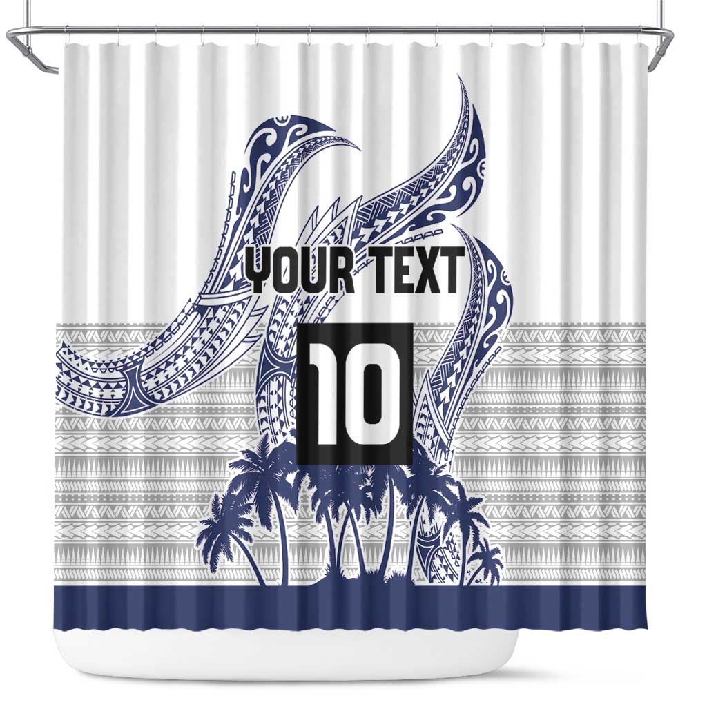 Cook Islands Marathon 2025-Pursuit in Paradise Shower Curtain Blue Color