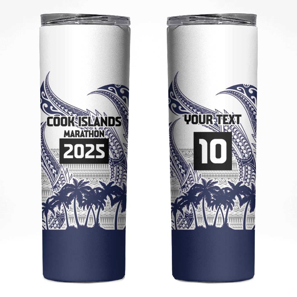 Cook Islands Marathon 2025-Pursuit in Paradise Skinny Tumbler Blue Color LT03 Blue - Polynesian Pride