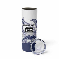 Cook Islands Marathon 2025-Pursuit in Paradise Skinny Tumbler Blue Color LT03 - Polynesian Pride
