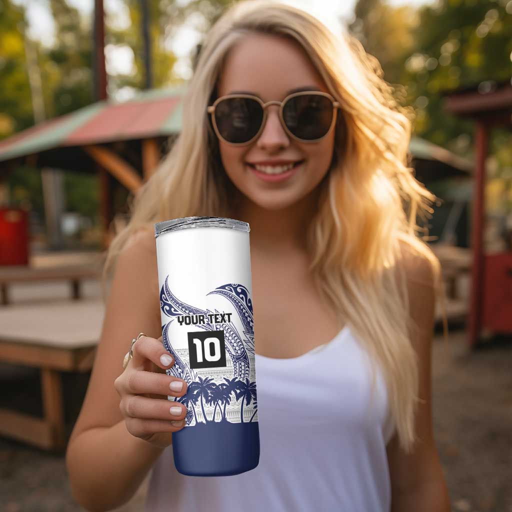 Cook Islands Marathon 2025-Pursuit in Paradise Skinny Tumbler Blue Color LT03 - Polynesian Pride