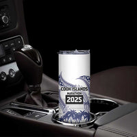 Cook Islands Marathon 2025-Pursuit in Paradise Skinny Tumbler Blue Color LT03 - Polynesian Pride