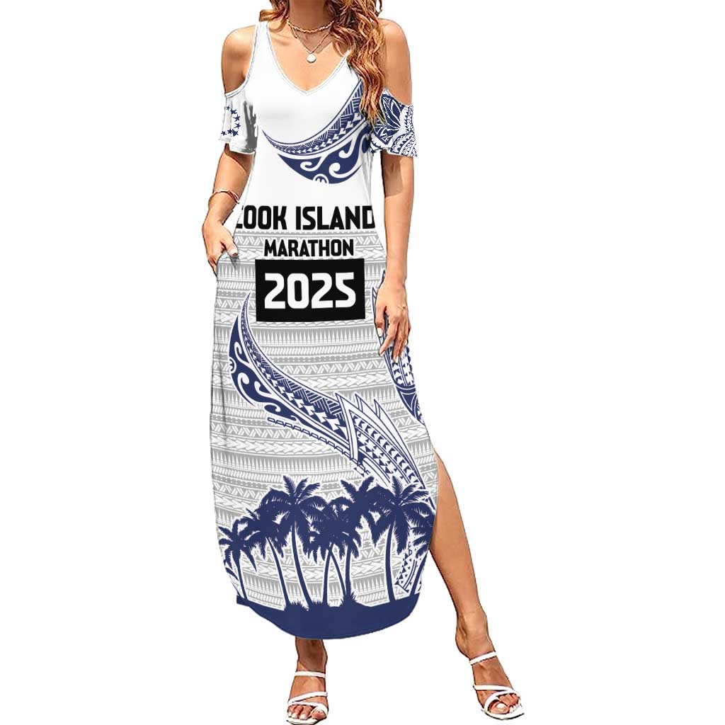 Cook Islands Marathon 2025-Pursuit in Paradise Summer Maxi Dress Blue Color