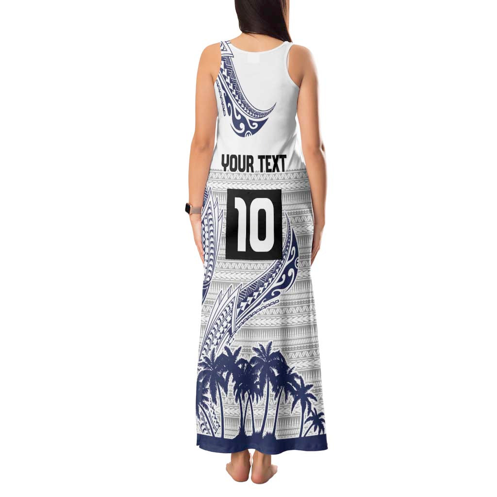 Cook Islands Marathon 2025-Pursuit in Paradise Tank Maxi Dress Blue Color