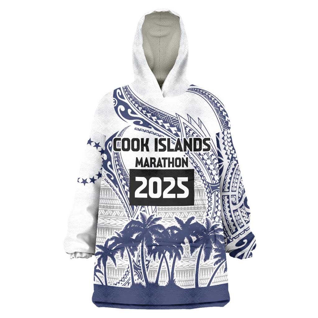 Cook Islands Marathon 2025-Pursuit in Paradise Wearable Blanket Hoodie Blue Color LT03 One Size Blue - Polynesian Pride