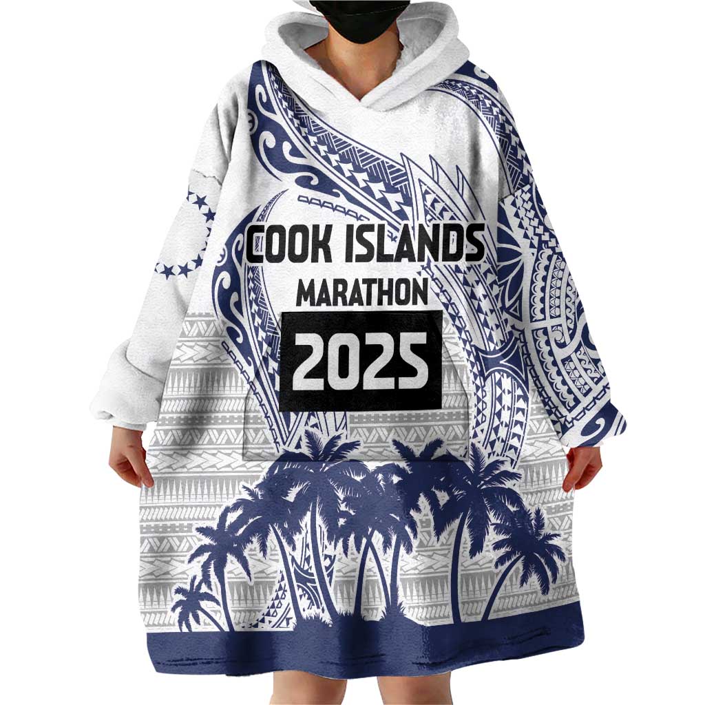 Cook Islands Marathon 2025-Pursuit in Paradise Wearable Blanket Hoodie Blue Color LT03 - Polynesian Pride
