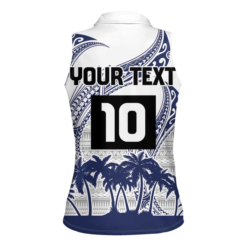 Cook Islands Marathon 2025-Pursuit in Paradise Women Sleeveless Polo Shirt Blue Color LT03 - Polynesian Pride