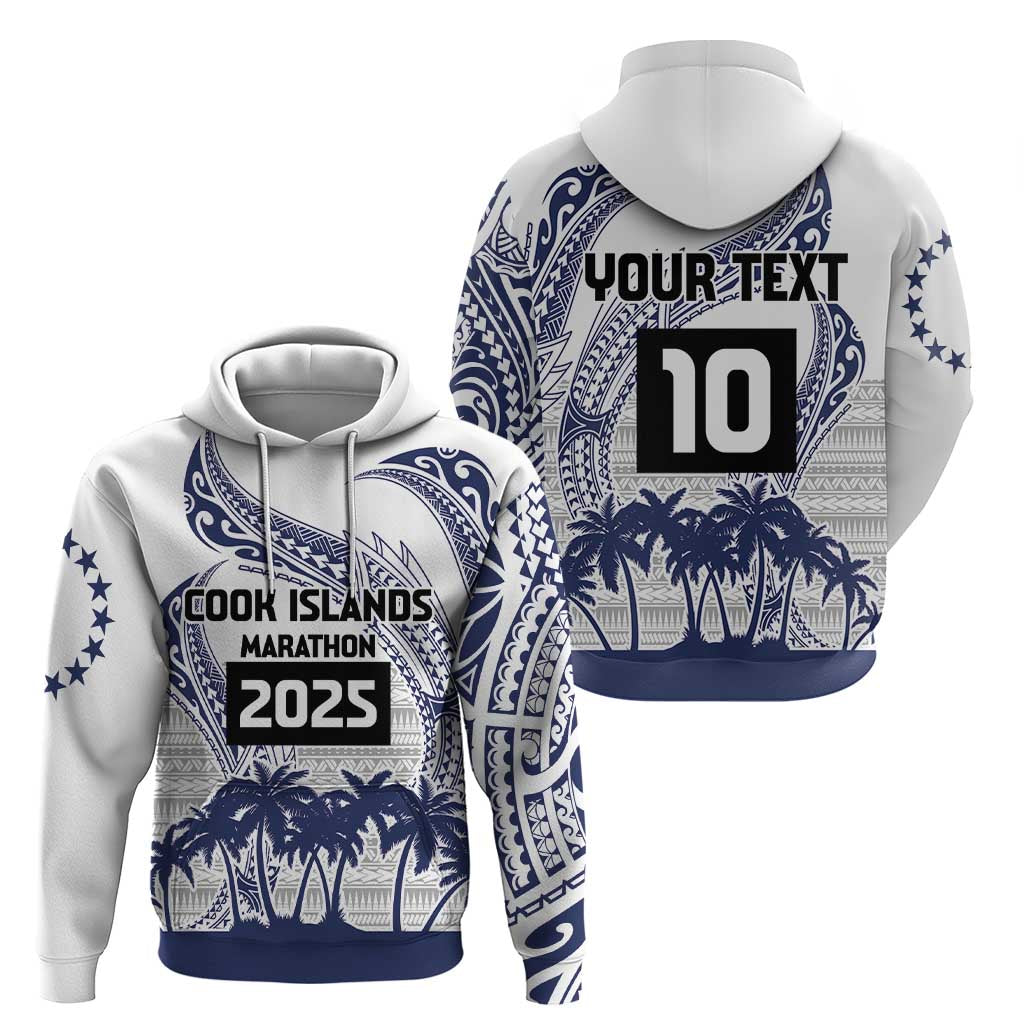 Cook Islands Marathon 2025-Pursuit in Paradise Zip Hoodie Blue Color