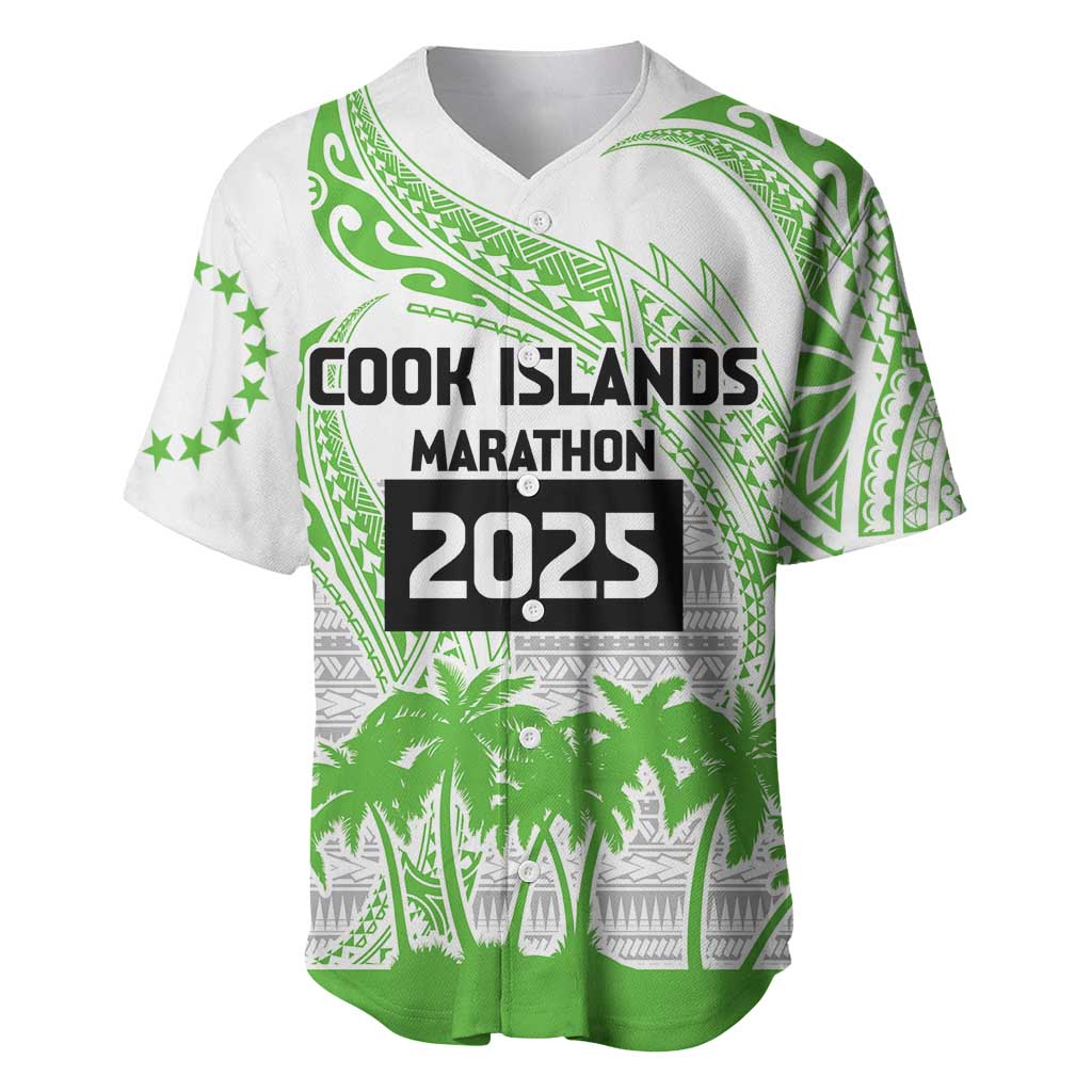 Cook Islands Marathon 2025-Pursuit in Paradise Baseball Jersey Green Color LT03 Green - Polynesian Pride
